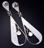 Vintage Silver Multistone Zuni Inlay Sunface Earrings by Sheryl Edaakie 5G28Z