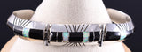 Vintage Silver & Jet Multistone Navajo Inlay Link Bracelet by Chester Benally 5L17B