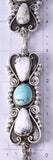 Silver & Golden Hills Turquoise White Buffalo Navajo Necklace Erick Begay 6C02X