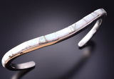 Silver & Opal Navajo Inlay Sweater Bracelet by TSF 3L13M