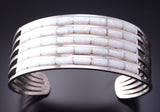 Silver & Opal Zuni Inlay Open Bracelet Cuff by Anson Wallace 3F19F