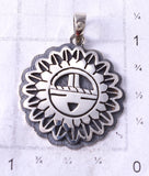 Silver Hopi Handmade Kachina Blessed Pendant by Gerald Lomaventema 5H25Q