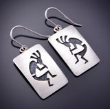 Hopi Earrings by Timothy Mowa - Kokopelli Design 3E18M