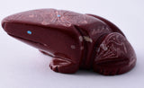 Pipestone Zuni Frog Fetish by Adrianna Cellicion 5L09M