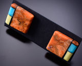 Santo Domingo Pueblo (Kewa) Multistone Post Earrings by Mary Tafoya 6D22B