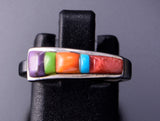 Size 5 Inlay Navajo Multistone Ring by Alfred Tsosie 3E18A