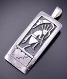 Silver Hopi Handmade Dancing Kokopelli Pendant by Augustine Mowa Jr. 3F05F