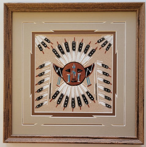 Navajo Sandpainting by Glen Nez - Sun Design- 6D02M