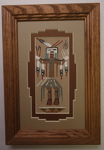 Navajo Sandpainting by Glen Nez - Yei Bi Chei 5J08S