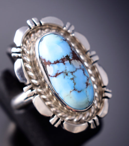 Size 5-1/2 Golden Hills Turquoise Ring by Norvin Johnson 6K26Q