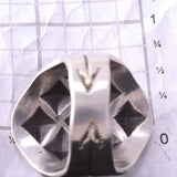 Size 12-1/4 Silver Navajo Handstamped Men's Ring by Calvin Martinez 4A12L