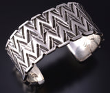 Vintage Silver Navajo Handmade Bracelet by Cody Sanderson 5J29X