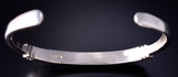 Silver & White Buffalo Turquoise & More Navajo Inlay Bracelet Rick Tolino 5L20N