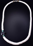 19" Multistone Roaming Bear Santo Domingo Necklace by Randy Garcia 5H25K