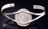 Silver & White Buffalo Turquoise Navajo Open Face Bracelet - Dave Skeets 5L20G