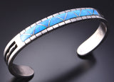 Silver & Opal Zuni Inlay Bracelet by Phyllis Beyuka 3F10C