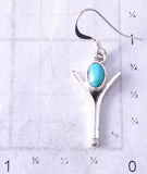 Silver & Turquoise Navajo Freedom Earrings by Gary Shorty 5G22B