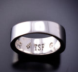 Size 6-1/2 Silver Multistone Navajo Inlay Ring by TSF 3L07T