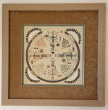 Navajo Sandpainting by Rosie Yellowhair - Fire Dance - 6D02T