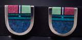 Silver Multistone Navajo Inlay Yei Bi Chei Earrings by Jimmy Harrison 5H02S