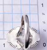 Size 10-1/4 Silver & White Buffalo Turquoise Navajo Ring - Sheryl Martinez 5L10K