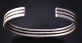 Silver Golden Hills Turquoise Protection Arrow Navajo Men's Bracelet Erick Begay 5H04A