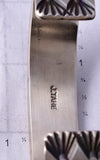 Silver Navajo Handmade Mountains & Valleys Men's Bracelet by Jarold Tahe 5J18M