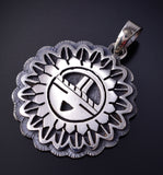 Silver Hopi Handmade Kachina Blessed Pendant by Gerald Lomaventema 5H25Q