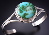 Navajo Silver Bracelet with Sonoran Gold Turquoise by Ty Francisco 6K28J