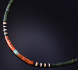 Santo Domingo Pueblo (Kewa) Turquoise Multistone Necklace Ella Mae Garcia 5G28U