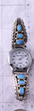 Silver & Opal Navajo Handmade Watch by Alice Sanders 5B19H