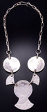 Silver & Turquoise Multistone Navajo Inlay Hummingbird Love Necklace by Raymond Boyd 3F19A