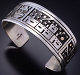 Silver & 14k Gold Santo Domingo Homeland Bracelet by Joseph Coriz 6D22Z