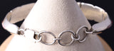 Vintage Silver Multistone Navajo Inlay Curve Link Bracelet Chester Benally 5L13J