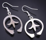 Silver & Kingman Turquoise Navajo Handmade Naja Earrings by Lorraine Chee 6B14F