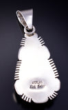 Silver & Golden Hills Turquoise Navajo Handmade Pendant by Rick Tolino 5L13T