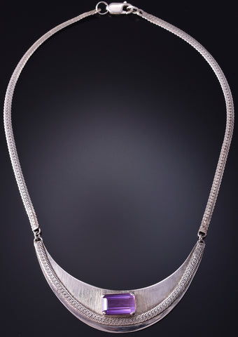 Preowned Silver & Amethyst Necklace 5D07W