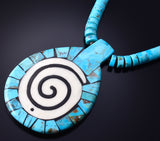 Santo Domingo Pueblo (Kewa) Turquoise Balance Necklace by Mary Tafoya 5H21Z