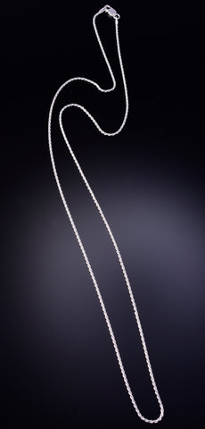 18 inch - Sterling Silver Rope Chain 1.4 mm 4H28E