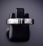 Size 6 White Buffalo Navajo Inlay Ring by Allen Tolino - 6K22Y