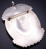 Vintage Silver Multistone Zuni Hummingbird Pendant/Brooch - Paul Peyketewa 6F22Z