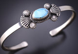 Silver & Golden Hills Turquoise Navajo Concho Bracelet Genevieve Francisco 6H31E