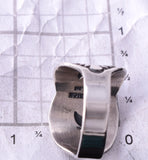 Size 8-3/4 Silver & Turquoise Navajo Handmade Ring by Derrick Gordon 5K10V