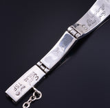 Vintage Silver Multistone Navajo Inlay Watchband w/ Watch by Earl Plummer 5L17C