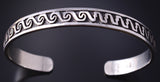 Silver Hopi Handmade Rivers & Canyons Bracelet by Gerald Lomaventema 5H25F