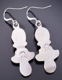 Silver & Turquoise Navajo Handmade Earrings by Sharon McCarthy 6H25V