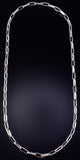 24" HEAVY Silver Navajo Handmade Link Paperclip Necklace by Sally Shurley 5E10B