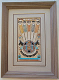 Navajo Sandpainting by Orlando Myerson -Pollen Boy Corn Beetle Girl - 6D02N