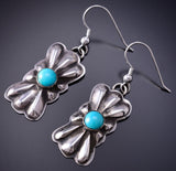 Silver & Turquoise Navajo Concho Dangle Earrings by Ravis Henry 6H06H