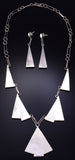 Silver & Turquoise Multistone Zuni Inlay Necklace & Earring Set K.D. Boone 5J29G
